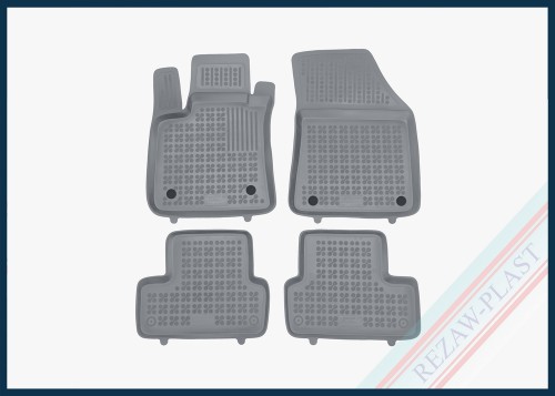 Dywaniki samochodowe TPE (gumowe) szare pasują do: Renault MEGANE IV 2016 -, Renault MEGANE IV E-TECH 2020 -