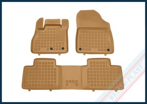 Dywaniki samochodowe TPE (gumowe) beżowe pasują do: Renault SCENIC IV 2016 - 2020