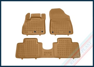 Dywaniki samochodowe TPE (gumowe) beżowe pasują do: Renault GRAND SCENIC IV 2016 - 2021