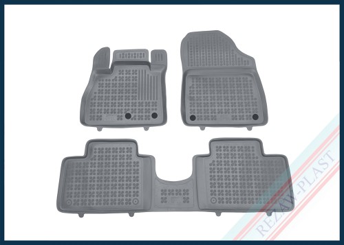 Dywaniki samochodowe TPE (gumowe) szare pasują do: Renault GRAND SCENIC IV 2016 - 2021