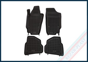 Dywaniki samochodowe TPE (gumowe) czarne pasują do: Seat IBIZA IV 2008 - 2017