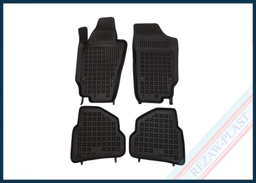 Dywaniki samochodowe TPE (gumowe) czarne pasują do: Seat IBIZA IV 2008 - 2017
