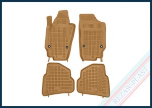 Dywaniki samochodowe TPE (gumowe) beżowe pasują do: Seat IBIZA IV 2008 - 2017