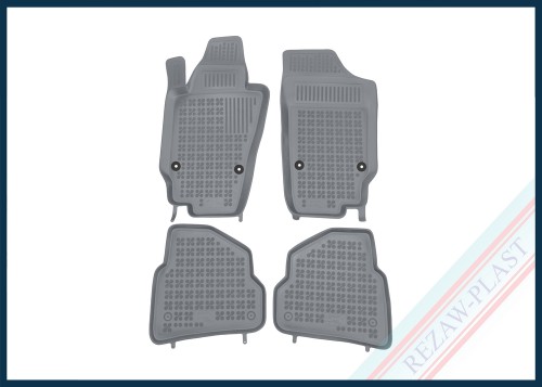 Dywaniki samochodowe TPE (gumowe) szare pasują do: Seat IBIZA IV 2008 - 2017