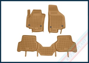 Dywaniki samochodowe TPE (gumowe) beżowe pasują do: Seat ALTEA XL 2006 - 2015