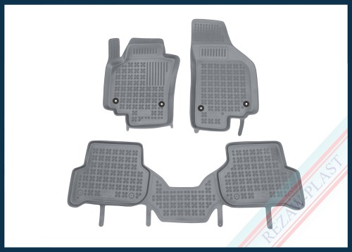Dywaniki samochodowe TPE (gumowe) szare pasują do: Seat ALTEA XL 2006 - 2015