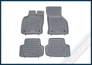 Dywaniki samochodowe TPE (gumowe) szare pasują do: Seat LEON III (MK3) SC 2013 - 2020, ST 2014 - 2020