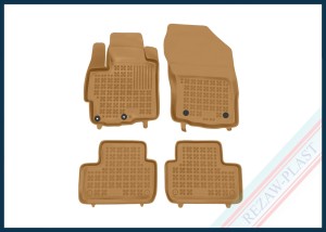 Dywaniki samochodowe TPE (gumowe) beżowe pasują do: Citroen C4 AIRCROSS 2012 - 2017, Mitsubishi ASX I 2010 - 2019, ASX I 2019 - 2022