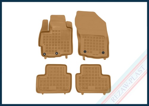 Dywaniki samochodowe TPE (gumowe) beżowe pasują do: Citroen C4 AIRCROSS 2012 - 2017, Mitsubishi ASX I 2010 - 2019, ASX I 2019 - 2022
