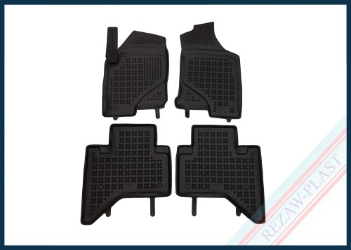 Dywaniki samochodowe TPE (gumowe) czarne pasują do: Foton TUNLAND G7 2019 -