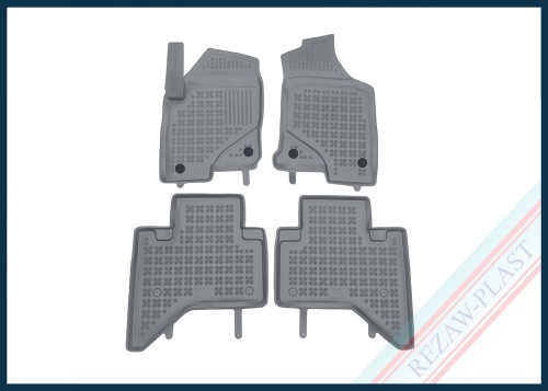 Dywaniki samochodowe TPE (gumowe) szare pasują do: Foton TUNLAND G7 2019 -