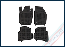 Dywaniki samochodowe TPE (gumowe) czarne pasują do: Skoda FABIA III 2014 - 2021