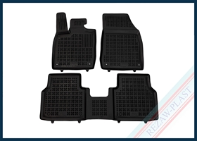 Dywaniki samochodowe TPE (gumowe) czarne pasują do: Skoda ELROQ 2025 - , ENYAQ iV 2020 - , Volkswagen ID.4 2020 - , ID.5 2022 -