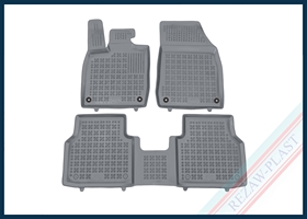 Dywaniki samochodowe TPE (gumowe) szare pasują do: Skoda ELROQ 2025 - , ENYAQ iV 2020 - , Volkswagen ID.4 2020 - , ID.5 2022 -