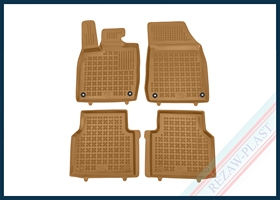 Dywaniki samochodowe TPE (gumowe) beżowe pasują do: Skoda ENYAQ iV 2020 -