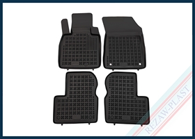 Dywaniki samochodowe TPE (gumowe) czarne pasują do: Nissan MICRA IV K13 2010 - 2016