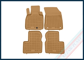 Dywaniki samochodowe TPE (gumowe) beżowe pasują do: Nissan MICRA IV K13 2010 - 2016