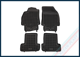 Dywaniki samochodowe TPE (gumowe) czarne pasują do: Renault MEGANE III 2008 - 2016