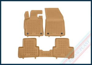 Dywaniki samochodowe TPE (gumowe) beżowe pasują do: DS4 II 2021 - , Opel ASTRA VI L 2021 - , Peugeot 308 III 2021 -