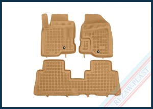 Dywaniki samochodowe TPE (gumowe) beżowe pasują do: Chevrolet CAPTIVA 2006 - 2015, Opel ANTARA 2006 - 2017