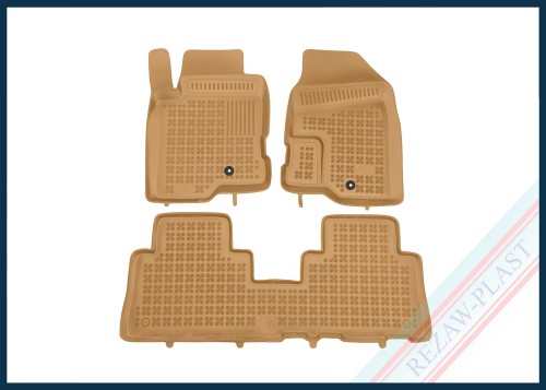 Dywaniki samochodowe TPE (gumowe) beżowe pasują do: Chevrolet CAPTIVA 2006 - 2015, Opel ANTARA 2006 - 2017