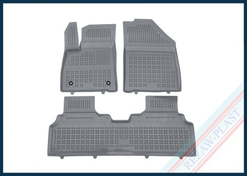 Dywaniki samochodowe TPE (gumowe) szare pasują do: Kia EV3 2024 -