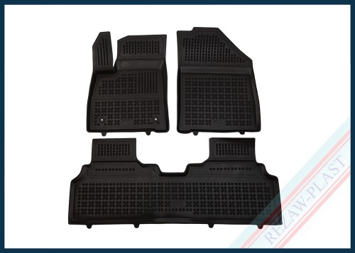 Dywaniki samochodowe TPE (gumowe) czarne pasują do: Kia EV3 2024 -