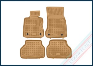 Dywaniki samochodowe TPE (gumowe) beżowe pasują do: BMW 5 (E60, E61) 2003 - 2010