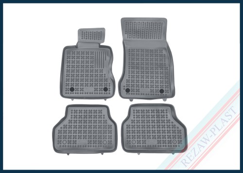 Dywaniki samochodowe TPE (gumowe) szare pasują do: BMW 5 (E60, E61) 2003 - 2010
