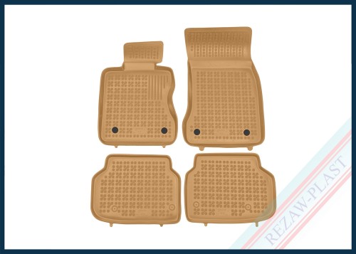 Dywaniki samochodowe TPE (gumowe) beżowe pasują do: BMW 7 (F01) 2008 - 2015