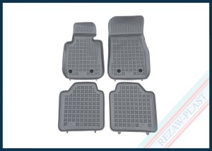Dywaniki samochodowe TPE (gumowe) szare pasują do: BMW 3 (F34) Gran Turismo (GT) 2013 - 2021
