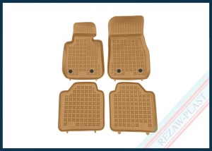 Dywaniki samochodowe TPE (gumowe) beżowe pasują do: BMW 3 (F34) Gran Turismo (GT) 2013 - 2021