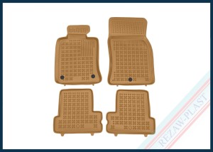 Dywaniki samochodowe TPE (gumowe) beżowe pasują do: Mini ONE I, COOPER I, II (R50, R56) 2001 - 2013