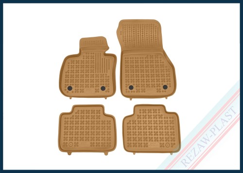 Dywaniki samochodowe TPE (gumowe) beżowe pasują do: BMW 2 (F45) Active Tourer 2014 - 2021