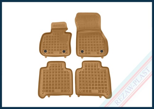 Dywaniki samochodowe TPE (gumowe) beżowe pasują do: BMW 2 (F46) Gran Tourer 2015 - 2021