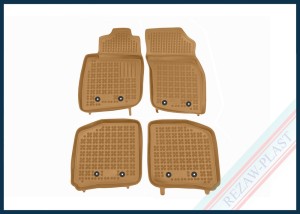 Dywaniki samochodowe TPE (gumowe) beżowe pasują do: Volvo S40 I 1995 - 2004, V40 I 1995 - 2004