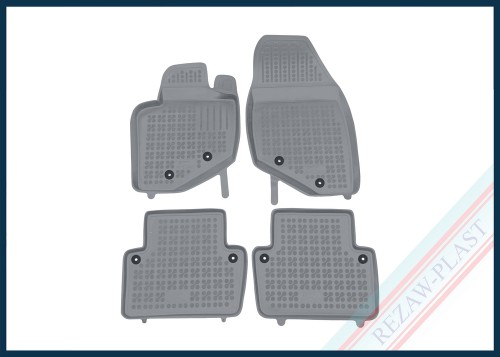 Dywaniki samochodowe TPE (gumowe) szare pasują do: Volvo S80 I 1998 - 2006