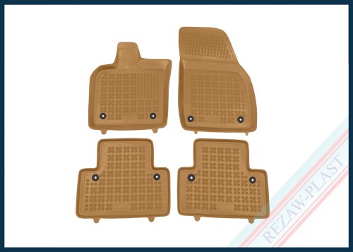 Dywaniki samochodowe TPE (gumowe) beżowe pasują do: Volvo V50 2004 - 2012