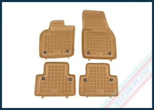 Dywaniki samochodowe TPE (gumowe) beżowe pasują do: Volvo S40 II 2004 - 2012