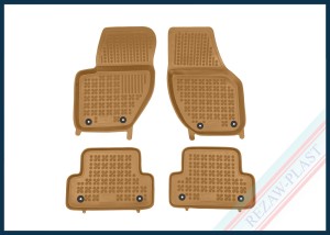 Dywaniki samochodowe TPE (gumowe) beżowe pasują do: Volvo V40 II 2012 - 2019