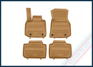 Dywaniki samochodowe TPE (gumowe) beżowe pasują do: BMW X3 (G45) 2025 -