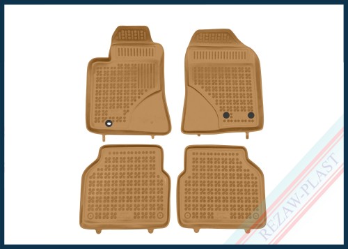Dywaniki samochodowe TPE (gumowe) beżowe pasują do: Toyota AVENSIS II 2003 - 2009