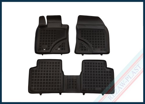 Dywaniki samochodowe TPE (gumowe) czarne pasują do: Toyota AVENSIS III 2009 - 2018