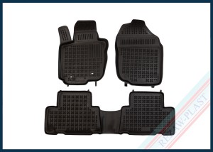 Dywaniki samochodowe TPE (gumowe) czarne pasują do: Toyota RAV4 III 2005 - 2012