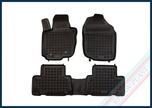 Dywaniki samochodowe TPE (gumowe) czarne pasują do: Toyota RAV4 III 2005 - 2012