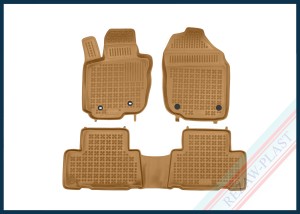 Dywaniki samochodowe TPE (gumowe) beżowe pasują do: Toyota RAV4 III 2005 - 2012