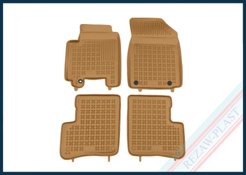 Dywaniki samochodowe TPE (gumowe) beżowe pasują do: Toyota YARIS I 1999 - 2005