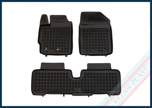 Dywaniki samochodowe TPE (gumowe) czarne pasują do: Toyota URBAN CRUISER 2008 - 2014, YARIS II 2005 - 2011