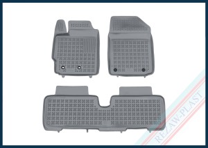 Dywaniki samochodowe TPE (gumowe) szare pasują do: Toyota URBAN CRUISER 2008 - 2014, YARIS II 2005 - 2011