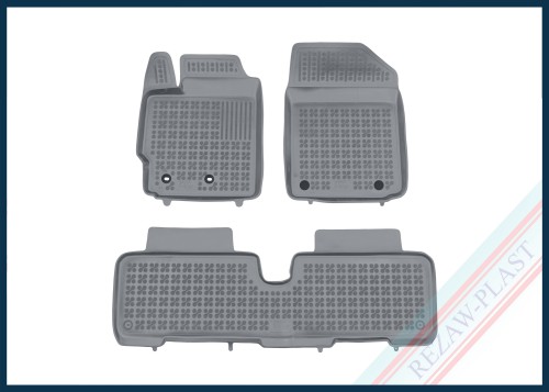 Dywaniki samochodowe TPE (gumowe) szare pasują do: Toyota URBAN CRUISER 2008 - 2014, YARIS II 2005 - 2011